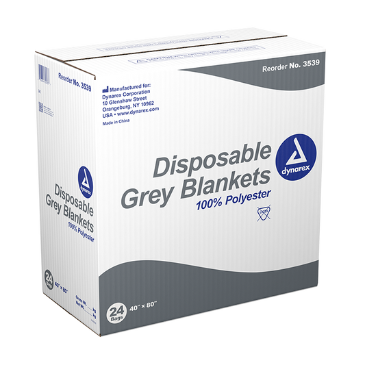 Dynarex Disposable Grey Blanket - 24ea/cs (24 Count)