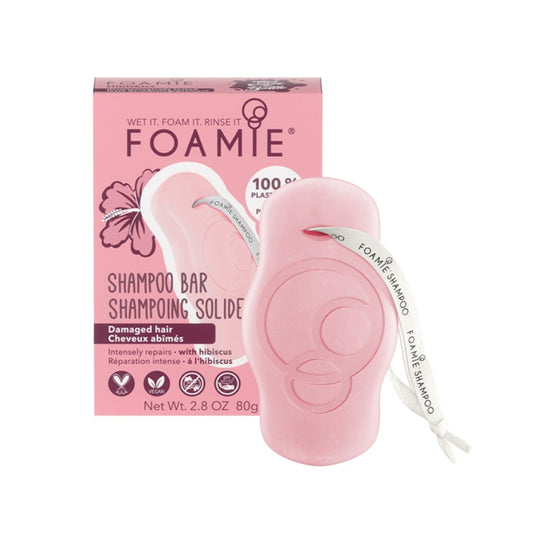 Foamie Hibiskiss Shampoo Bar - Natural Hair Care, 80g Sulfate-Free Solid Shampoo for Environmentally Conscious