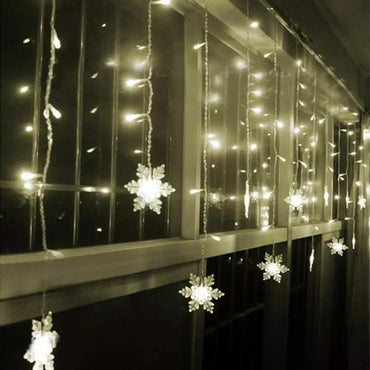 3.5M 96LED Snowflake String Curtain Lights