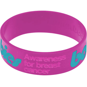 Purple Aqua Boobies Awareness for Breast Cancer Bracelet