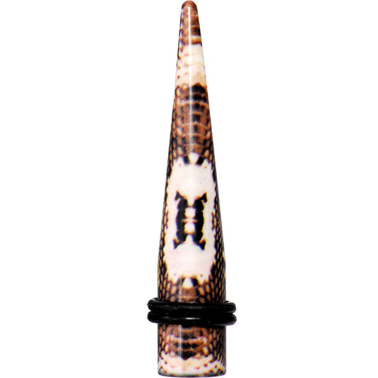 00G Blushing Snake Skin Acrylic Taper