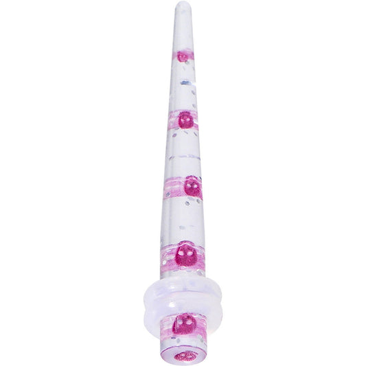 6G Clear Acrylic Glitter Purple Skull Confetti Taper