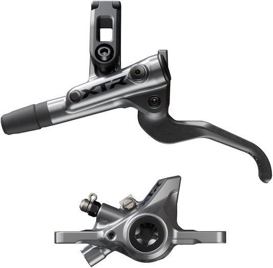 Shimano XTR M9200 XC Disc Brake Lever - Left/Front Post Mount 2-Piston Caliper SM-BH90-SS Hose Metal Pads Gray