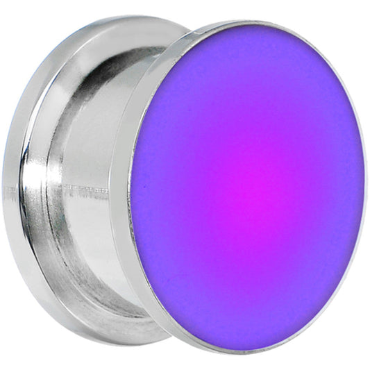 5/8 Stainless Steel Purple LED Light Up Screw Fit Plug