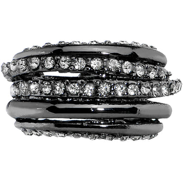 Multi Row Dazzling Gem Adjustable Ring