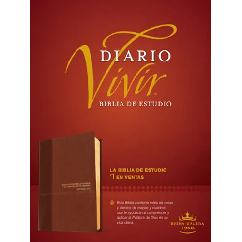 Biblia de Estudio del Diario Vivir Rvr60, Duotono - Imitation Leather
