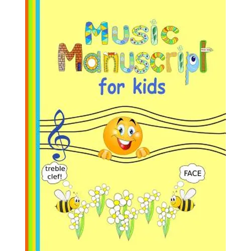 Music Manuscript: Great for kids 8 large staves per page 46 pages - Paperback