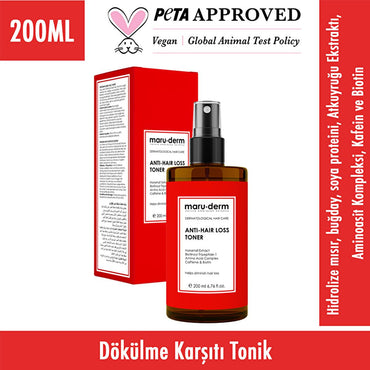 Maruderm Biotin & Kafein Hair Tonic - Anti-Hair Loss, Stimulates Growth & Strengthens Hair Follicles - 6.76 fl oz
