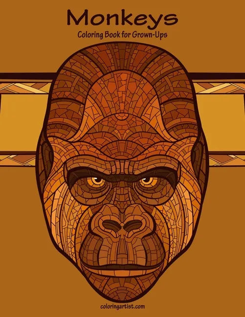 Monkeys Coloring Book for Grown-Ups 1 - Paperback