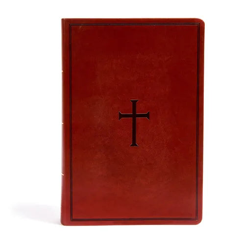 KJV Super Giant Print Reference Bible, Brown Leathertouch, Indexed - Imitation Leather