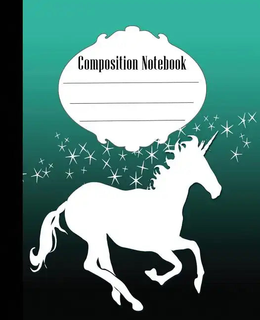 Composition Notebook: Stars and Unicorn Composition Notebook Wide Ruled 7.5 x 9.25 in, 100 pages book for kids, teens, school, students and teachers - Paperback