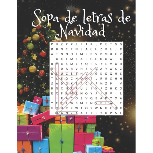 sopa de letras de navidad: Libro de b俍queda de palabras en espal para adultos con soluciones . Spanish Christmas Wordsearch - Paperback