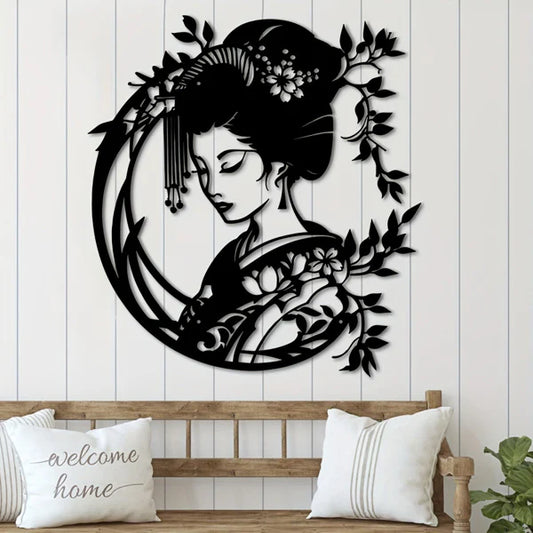 CIFbuy Vintage Japanese Zen Garden Iron Wall Art