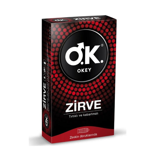 Okey Zirve Textured Personal Protection - Vanilla Flavored, Lubricated, 10 Count