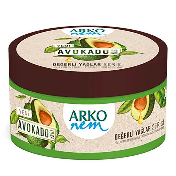 Arko Avocado Body Cream - Moisturizing Cream with Vitamin E for Dry Skin, Natural Skincare, Long-lasting Hydration