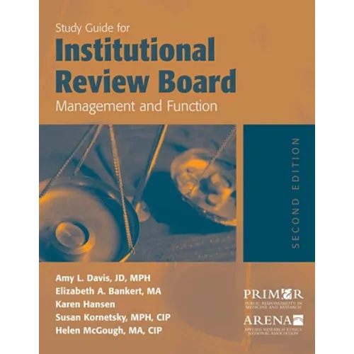 Study Guide for Institutional Review Board Management and Function - Paperback