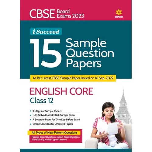 CBSE Board Exams 2023 I-Succeed 15 Sample Question Papers ENGLISH CORE Class 12th - Paperback