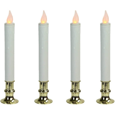 4-Pack: Elegant Glow Candle 9” Flameless Battery Taper