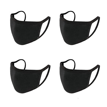 4-Pack: Washable & Reusable 2-Ply Cotton Fabric Reversible Face Mask