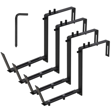 4-Piece: Adjustable Planter Box Brackets