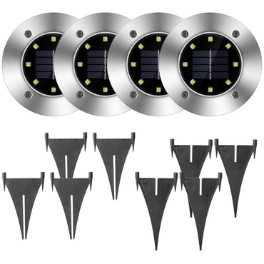 4-Pieces: Solar Waterproof Ground Light