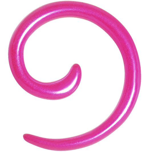 8G Hyacinth Pink Metallic Pearl Acrylic Spiral Taper