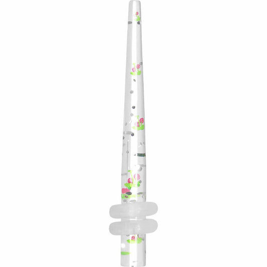 8G Clear Acrylic Glitter Cherry Confetti Taper