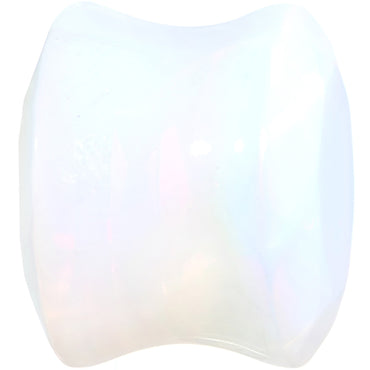 5/8 Opalite Semi Precious Stone Faceted Double Flare Plug