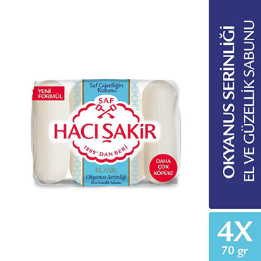 Hacı Şakir Classic Ocean Freshness Soap - 4 x 2.47oz | Traditional Turkish Soap