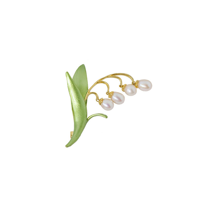 Lily Of The Valley Elegant Womens Copper-Plated Brooch
