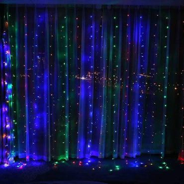 448 LED RGB Multi-color Waterproof String Fairy Curtain Lights