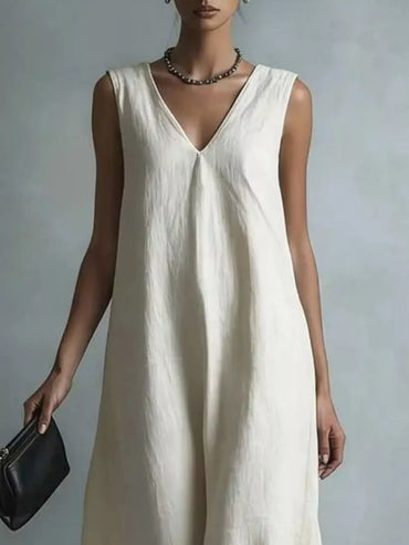 Full Size V-Neck Sleeveless Maxi Dress Plus Size