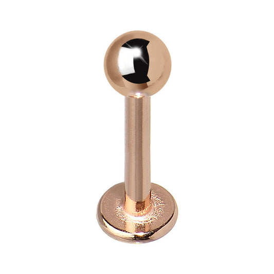 16G 5/16 Rose Gold Plated Labret Tragus Monroe
