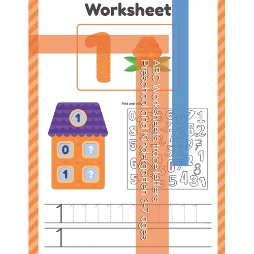 ABC Worksheets trace letters Preschool and Kindergarten 3-7 ages - Paperback