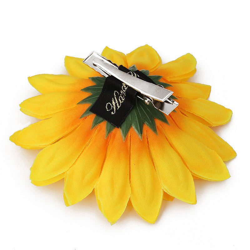 Fashion SUNFLOWER Barrettes Girls Seaside Vacation Photo Hair Accessories