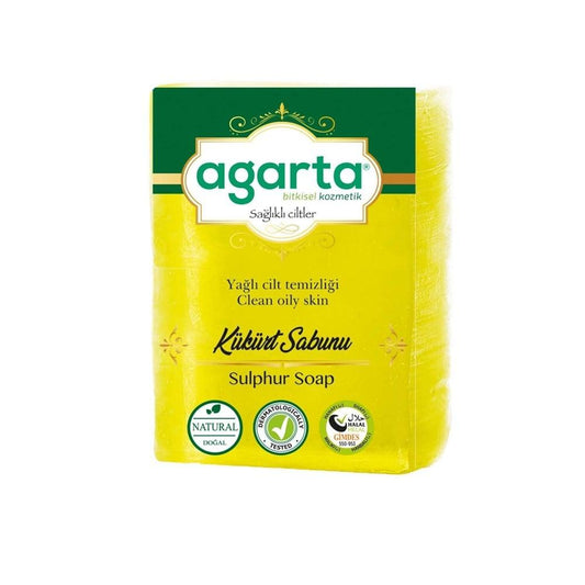Agarta Natural Sulfur Soap for Oily Skin - Handmade, SSL & SLES Free