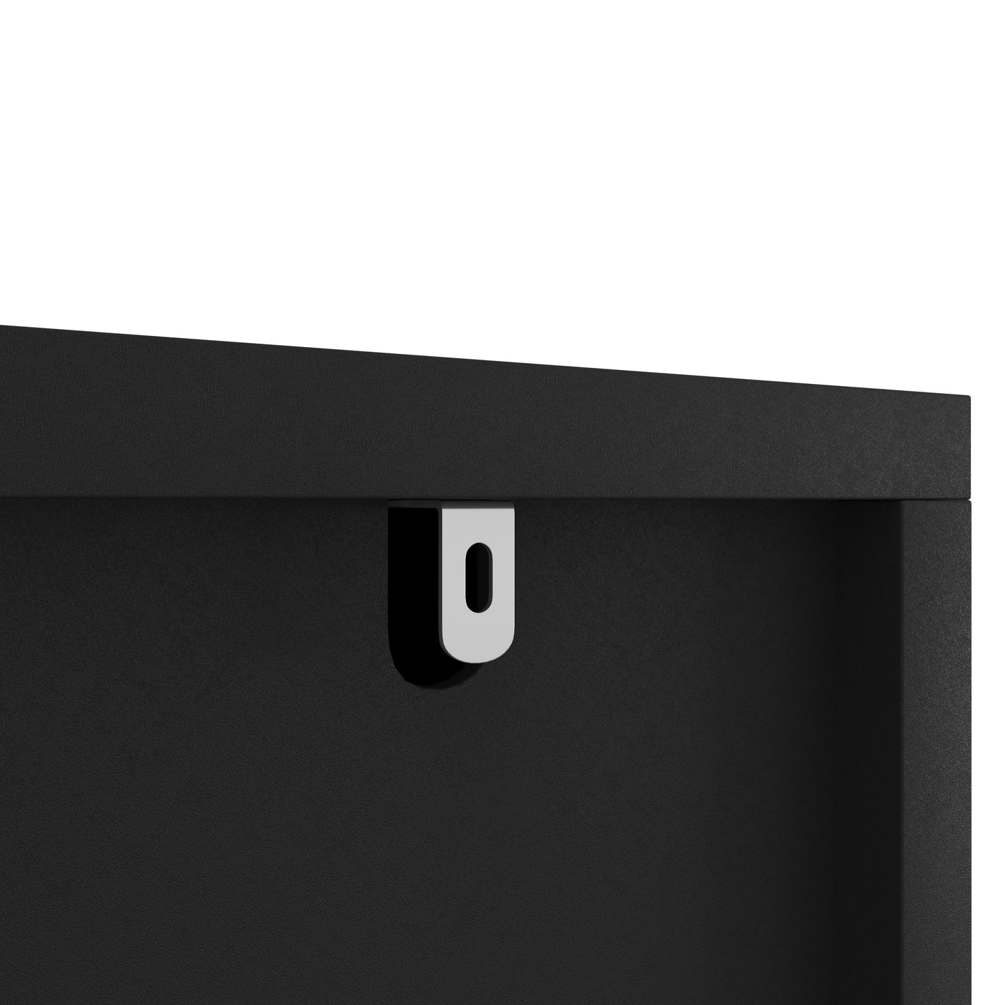 Dresser Classic 9-Drawer Black Particle Board Gold Handles 63x15.74 In