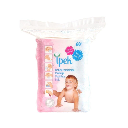 _pek Baby Cleaning Pads 60 Count - Gentle, Hypoallergenic, and Natural for Sensitive Skin