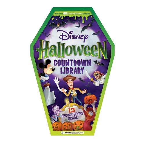 Disney: Halloween Countdown Library: With 13 Spooky Stories and 80 Glow-In-The-Dark Stickers - Paperback