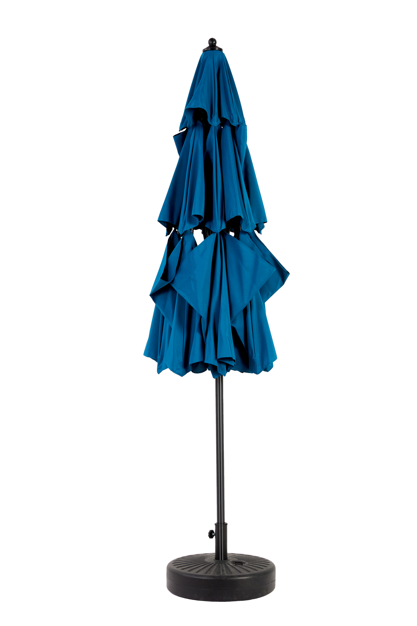 Patio Umbrella Auto Tilt 3 Tier Aluminum Dark Blue 10 Ft Crank