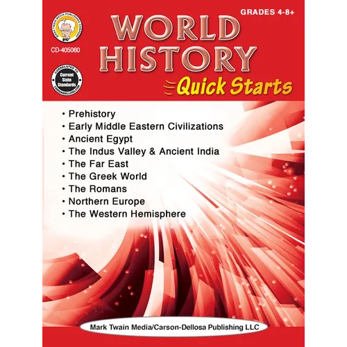 World History Quick Starts Workbook, Grades 4 - 12 - Paperback