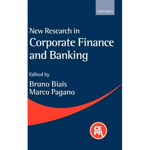 New Research in Corporate Finance and Banking - Hardcover