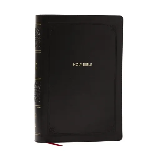 NKJV Giant Print End-Of-Verse Reference Bible, Black Leathersoft, Red Letter, Comfort Print: Holy Bible - Imitation Leather