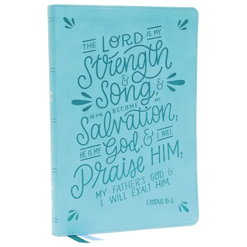 Nkjv, Thinline Bible, Verse Art Cover Collection, Leathersoft, Teal, Red Letter, Comfort Print: Holy Bible, New King James Version - Imitation Leather