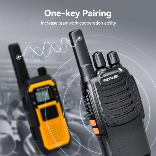 Retevis H-777 2 Way Radios, Walkie Talkies for Adults, Rechargeable Long Range Two Way Radio, Shock Resistant, Short Antenna for Business Education(10 Pack)