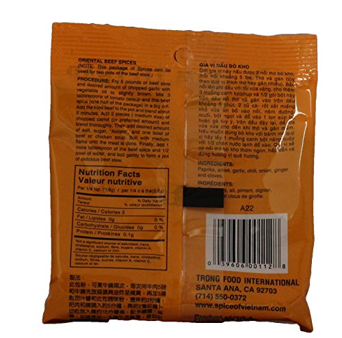 Oriental Vietnamese Beef Stew Spices Seasoning - Gia Vi Nau Bo Kho