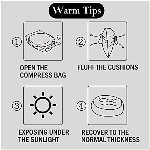 Tiita Floor Pillows Cushions Round Chair Cushion Outdoor Seat Pads for Sitting Meditation Yoga Living Room Sofa Balcony 22x22 Inch, Yellow