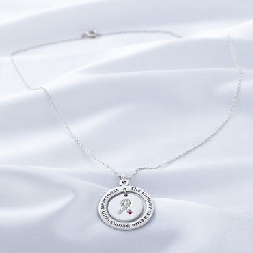 Diabetes Awareness Pewter Necklace