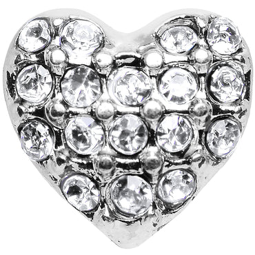 Clear Crystal 18G Faithful Heart Cartilage Tragus Earring
