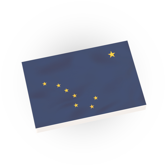 Alaska State Flag - Custom Printed - Made Using A LEGO® Tile